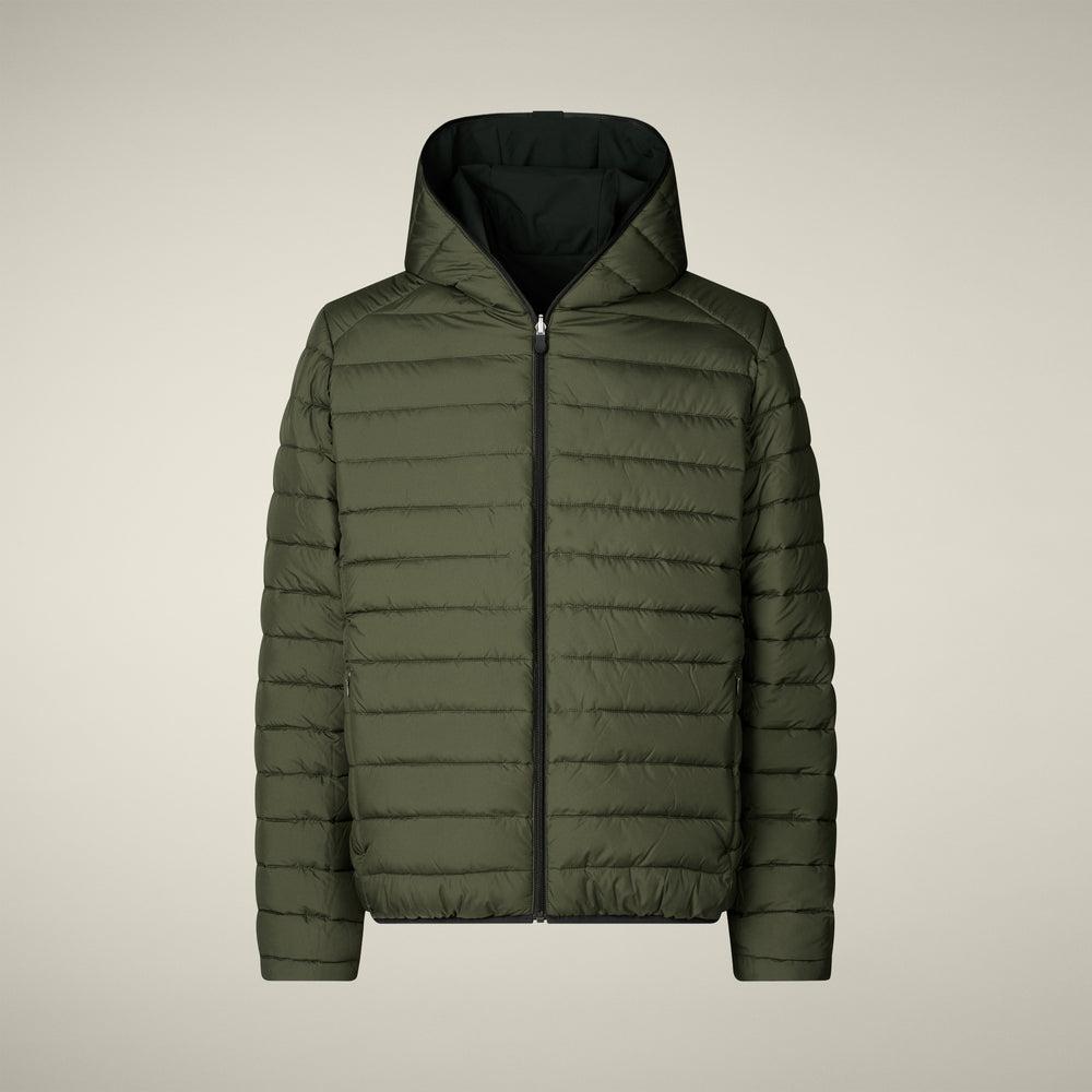Giacca reversibile uomo mod. Ezra in verde scuro<BR/> D33600M 50071 SAVE THE DUCK