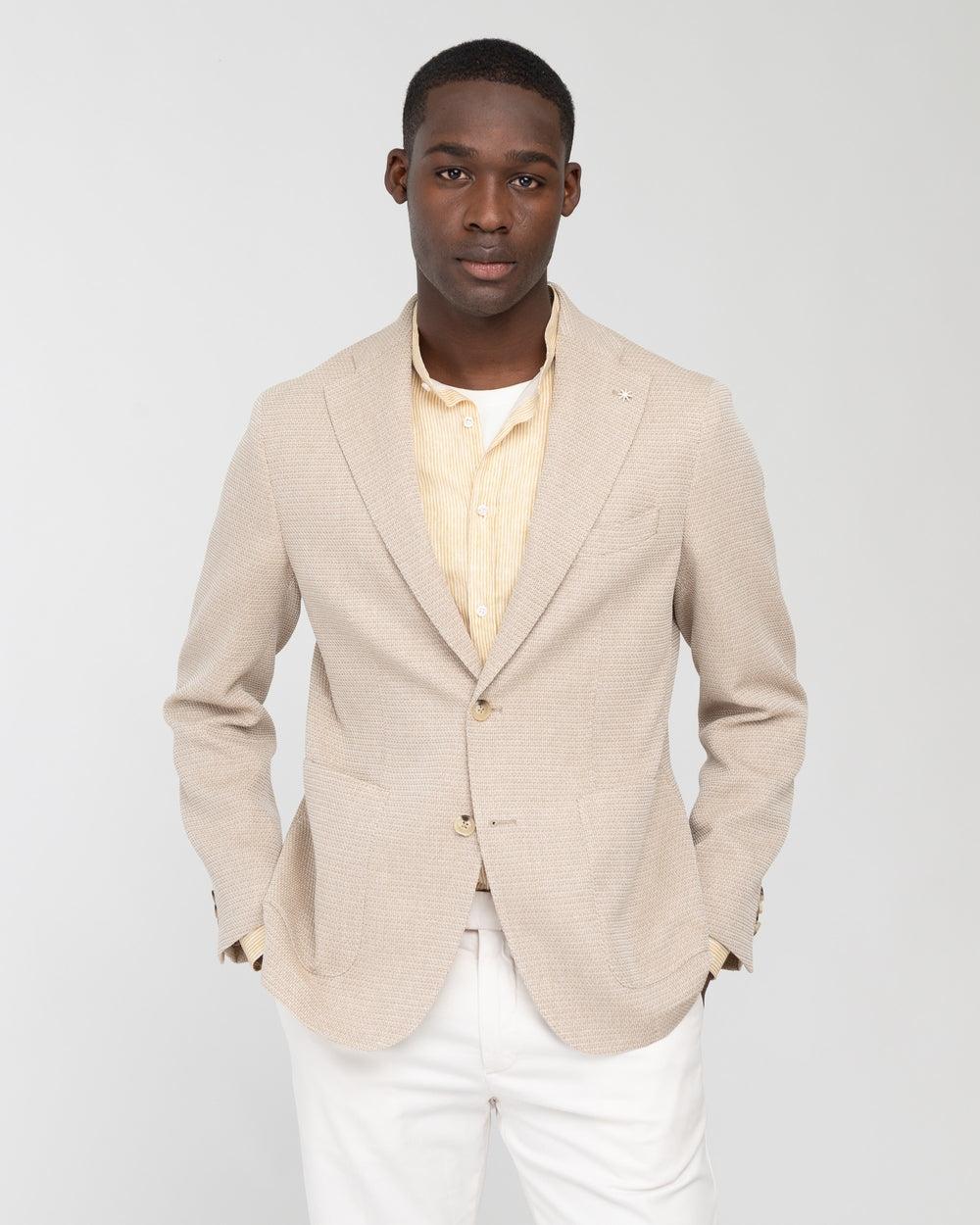 giacca nuvola misto cotone beige<BR/> 3832G2728253128 23 MANUEL RITZ