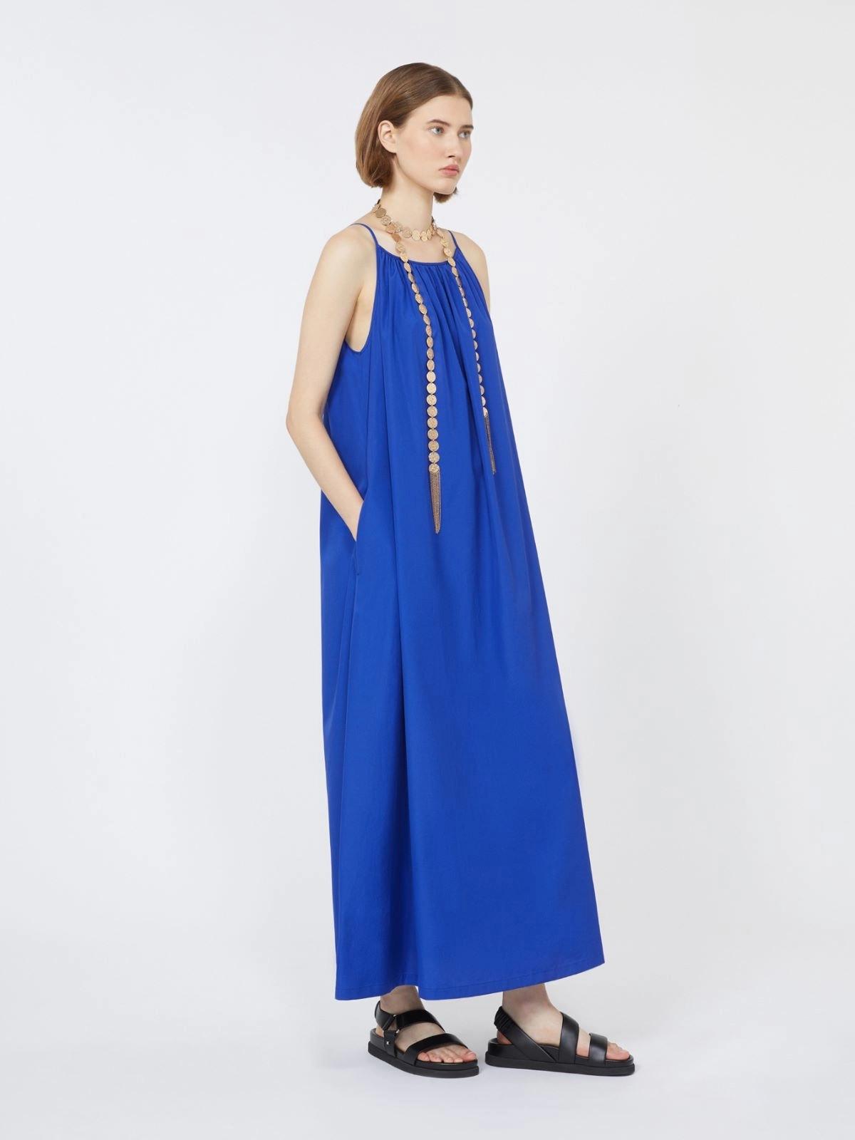 Abito in popeline di cotone - Blu<BR/> MSTZUPPA 071 MAX MARA STUDIO