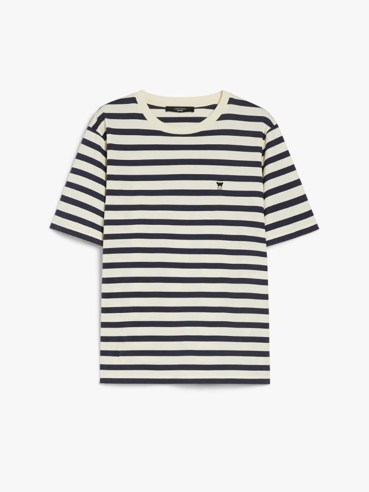 T-shirt donna girocollo in jersey di cotone a righe SATRAPO 011 WEEKEND