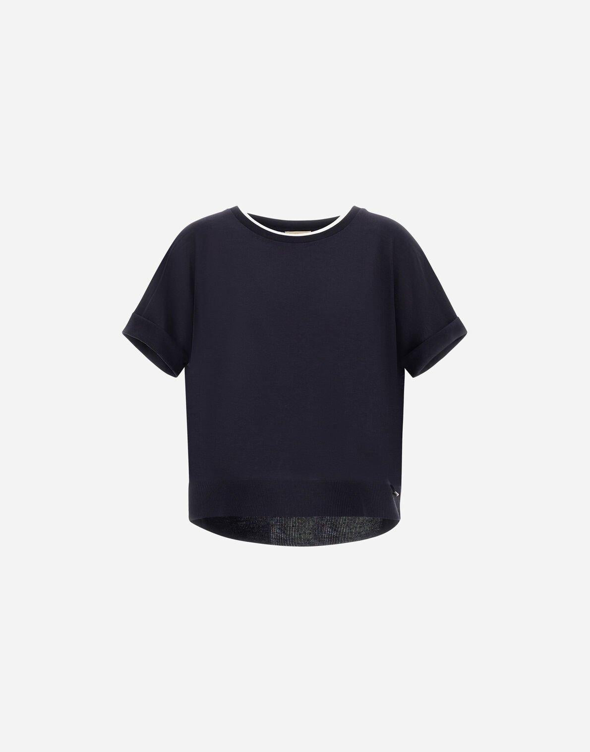 T-SHIRT IN GLAM KNIT EFFECT<BR/> JG000312D52056 9200 HERNO