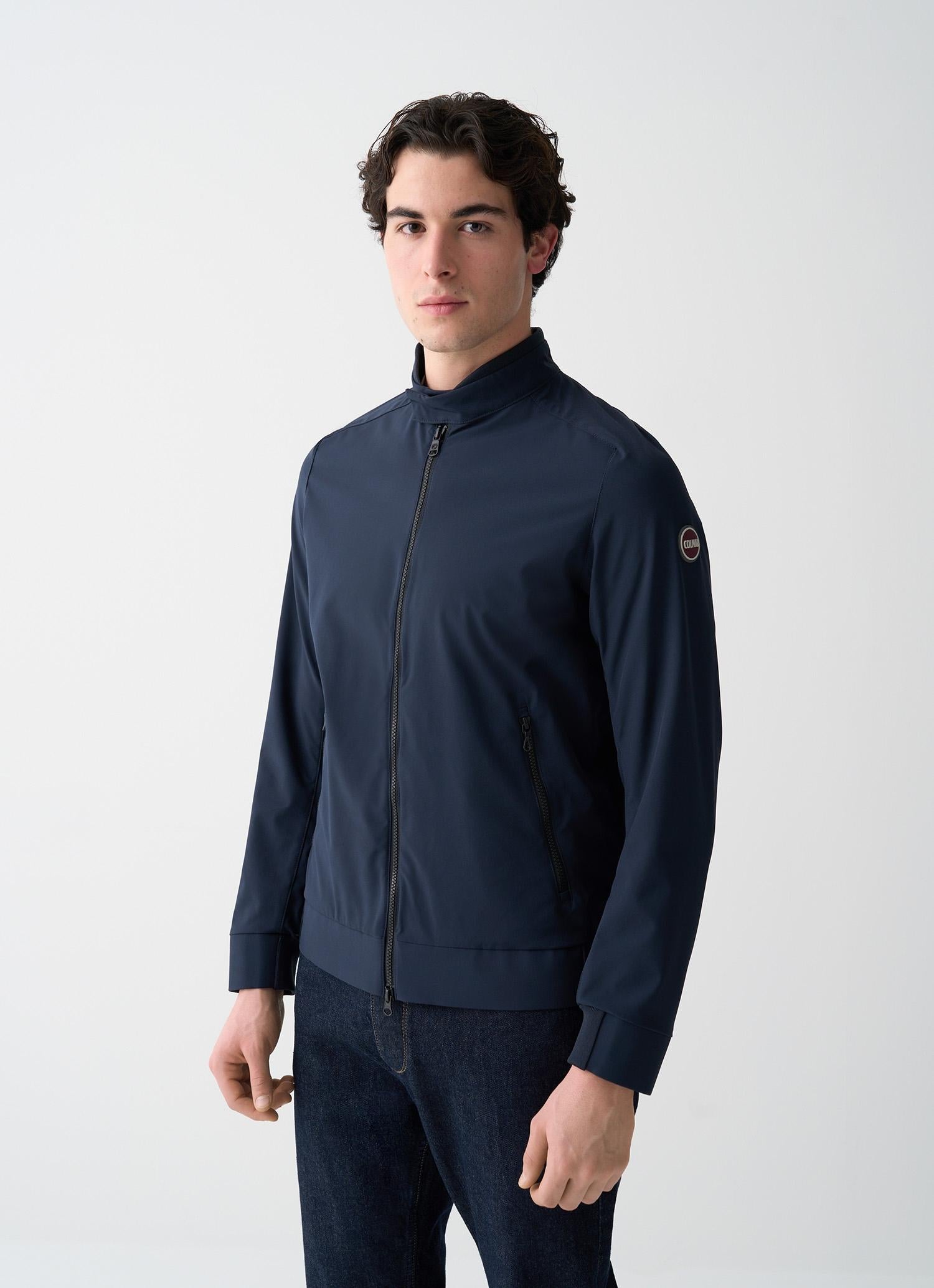 Giacca uomo biker in softshell