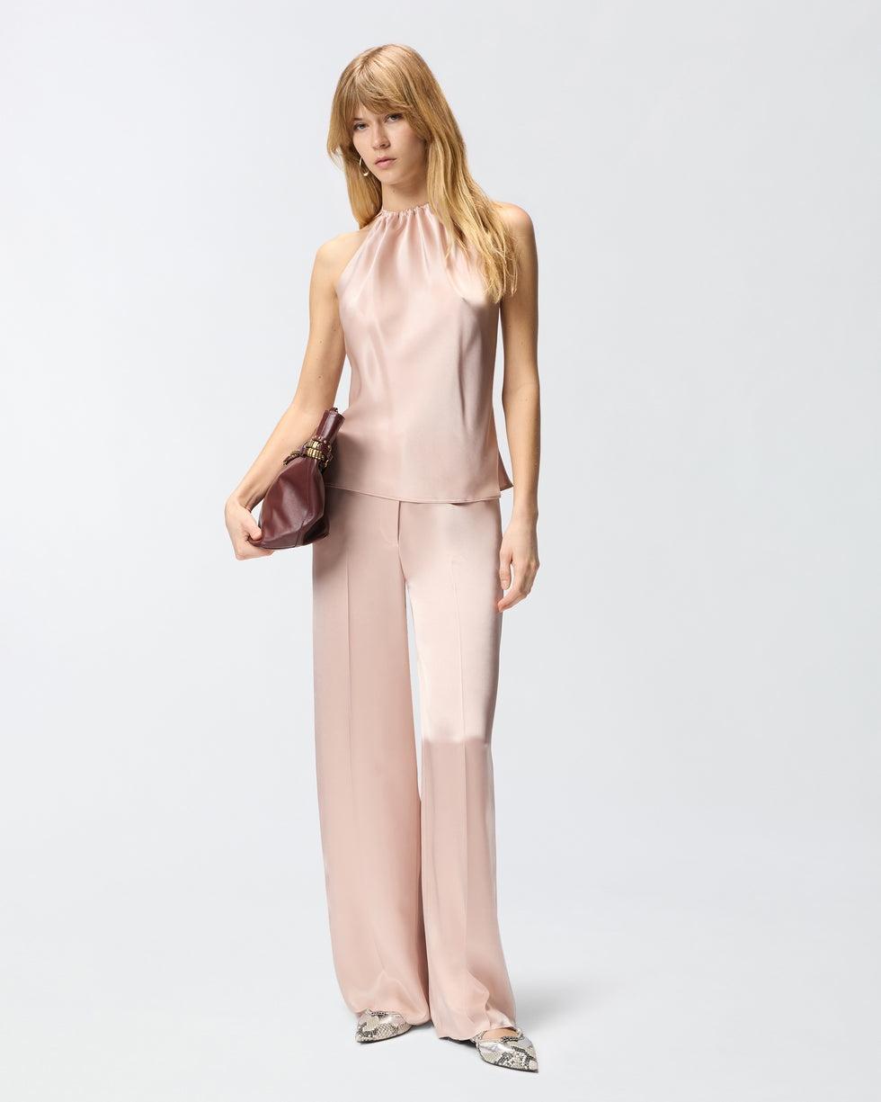 Pantaloni in satin<BR/> 106601A1Y5 Q35 PINKO
