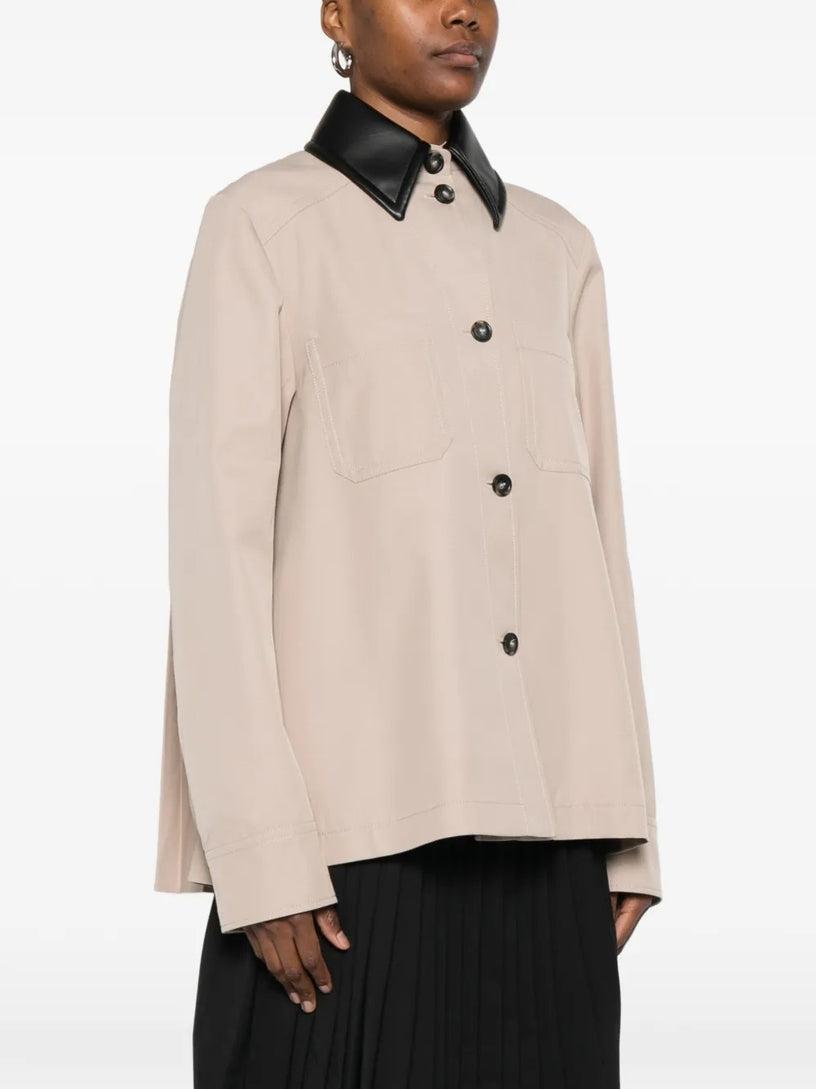 Over shirt in cotone con retro in plissé SPXSUPERBO 001 SPORTMAX