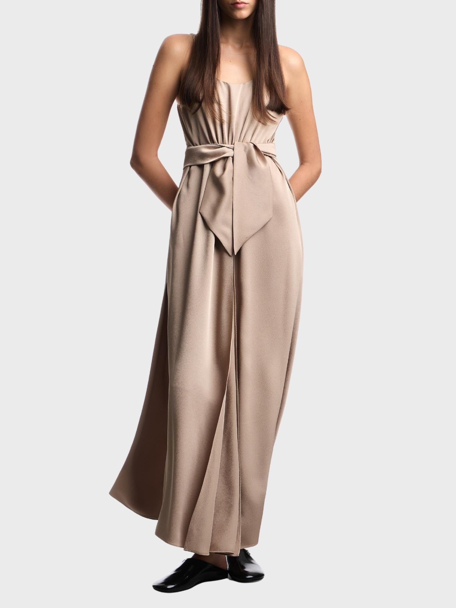 Abito in twill crepe con fusciacca EW003317AF20495 U6155 ARMANI