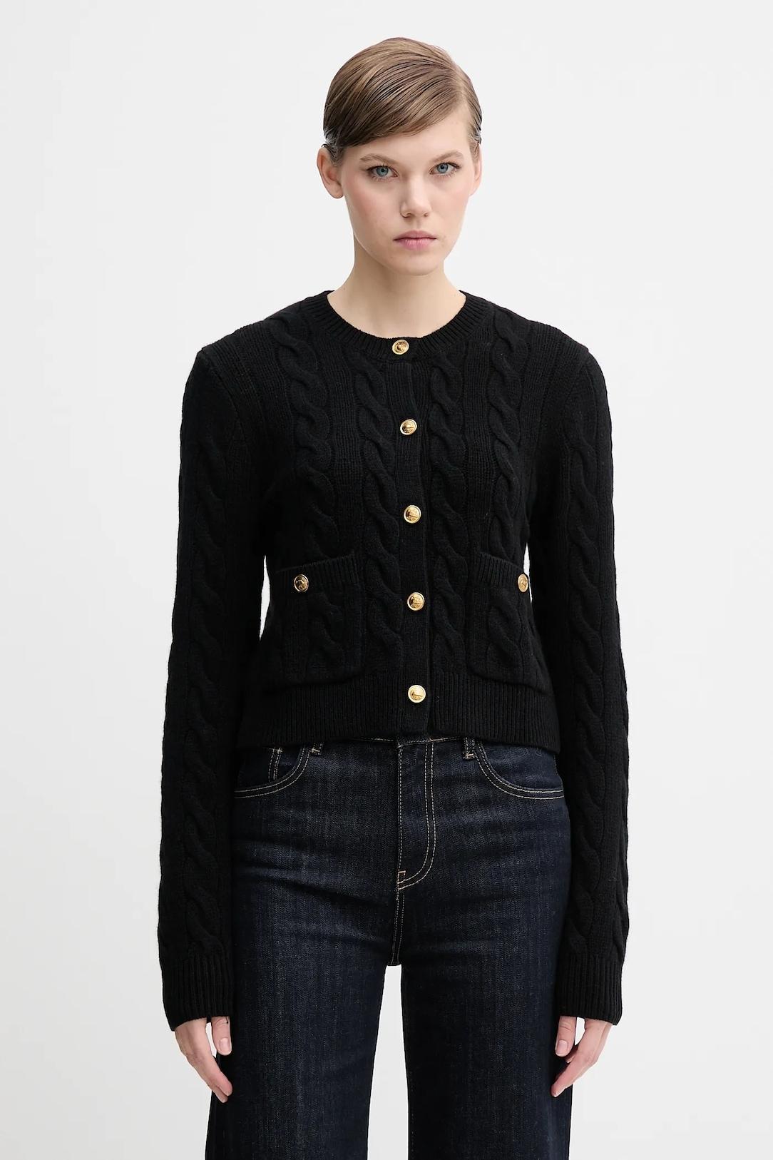 Cardigan girocollo in misto lana bottoni dorati 211978312 001 RALPH LAUREN