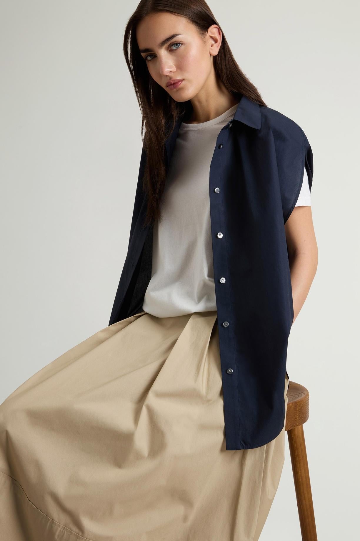 Blusa in popeline di puro cotone<BR/> CFWWSI2010FRUT3944 3989 WOOLRICH