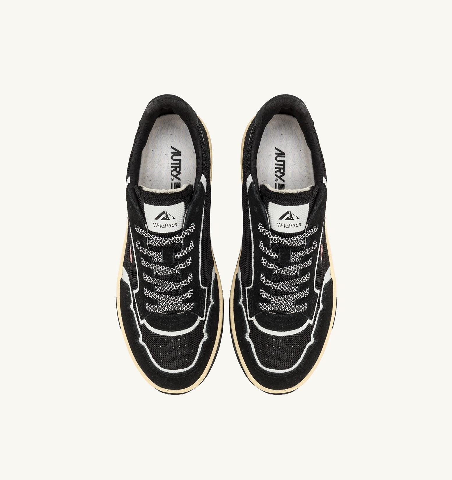 SNEAKERS WILDPACE LOW IN MESH E SUEDE COLORE NERO