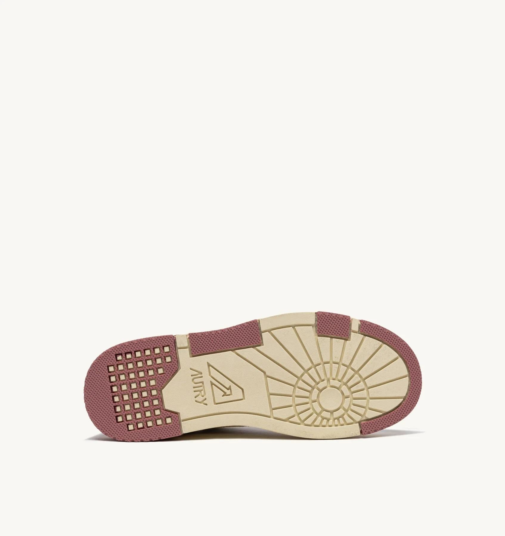 SNEAKERS CLC LOW IN PELLE WHISPER WHITE ASH ROSE E SILVER<BR/> ROLW TE01 AUTRY ACTION SHOES