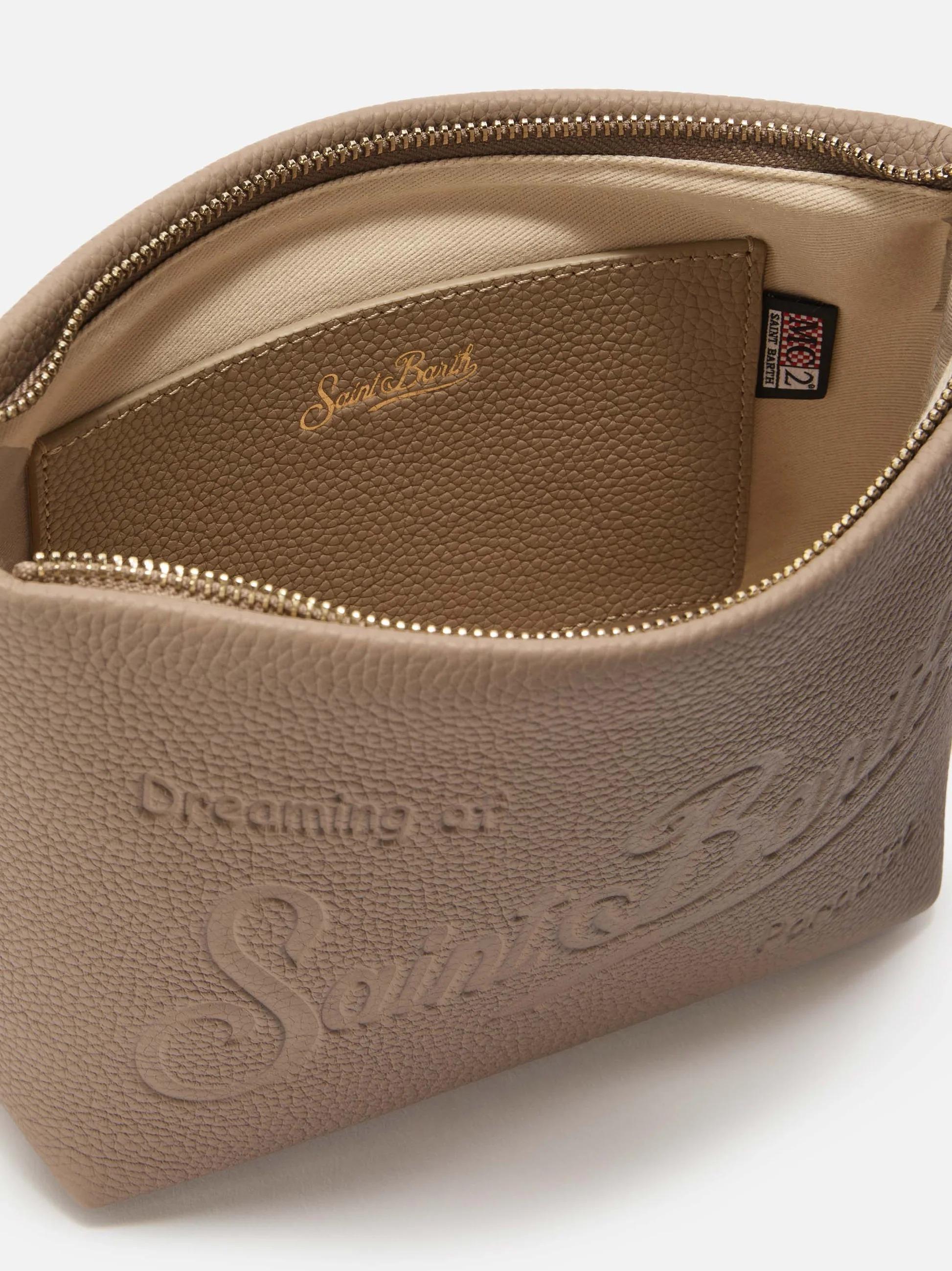 Borsa a spalla Aline Bag in pelle martellata nocciola<BR/> ALI0034 00531I MC2 SAINT BARTH