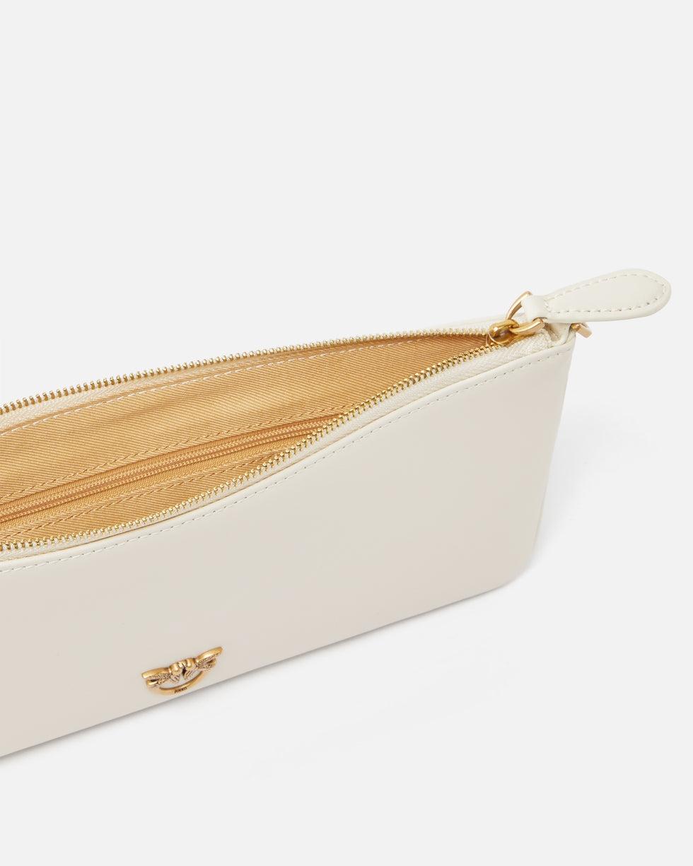 Horizontal Flat Bag in pelle<BR/> 102747A0F1 Z14Q PINKO