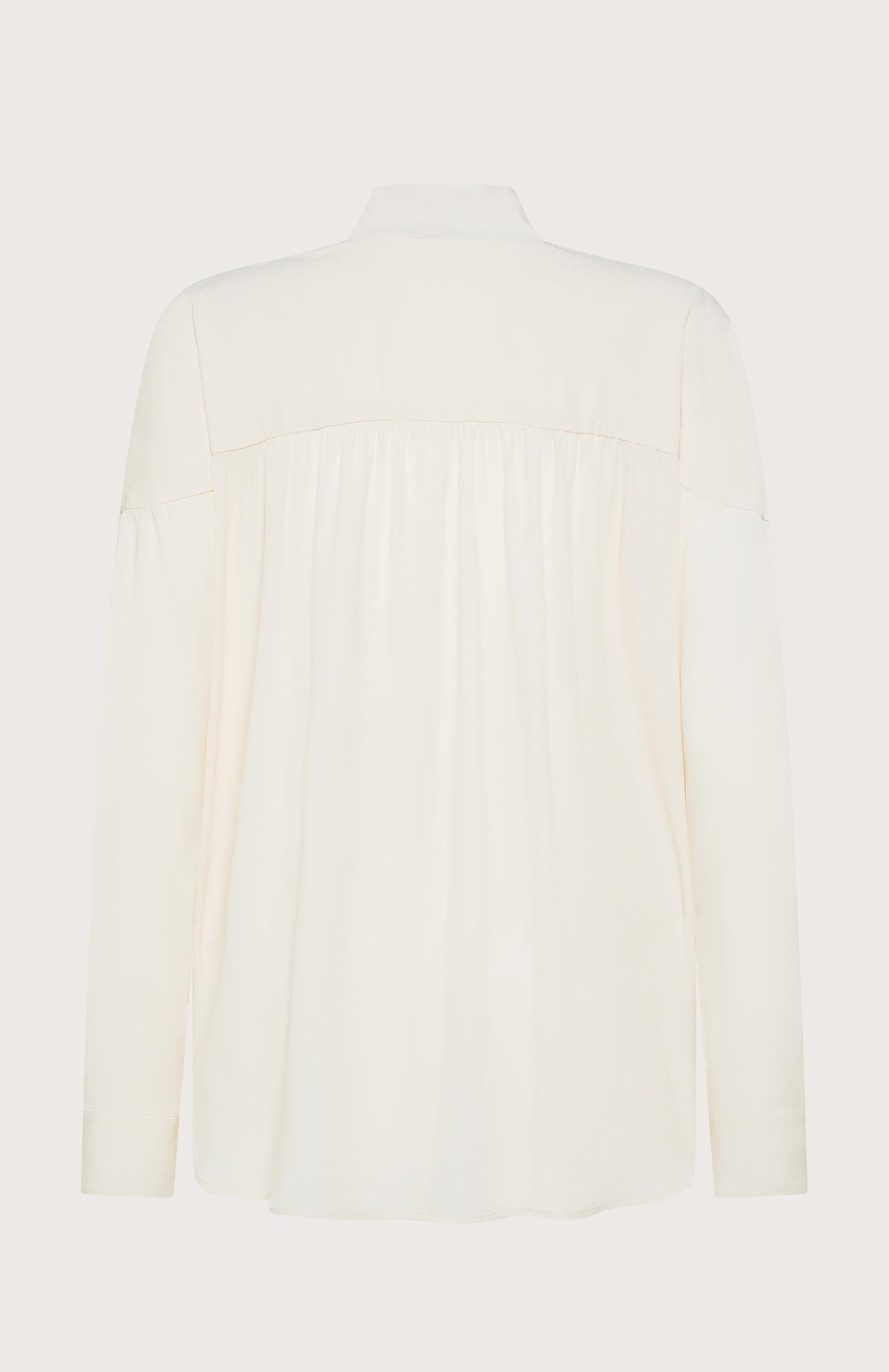 Camicia donna ampia in crêpe misto seta