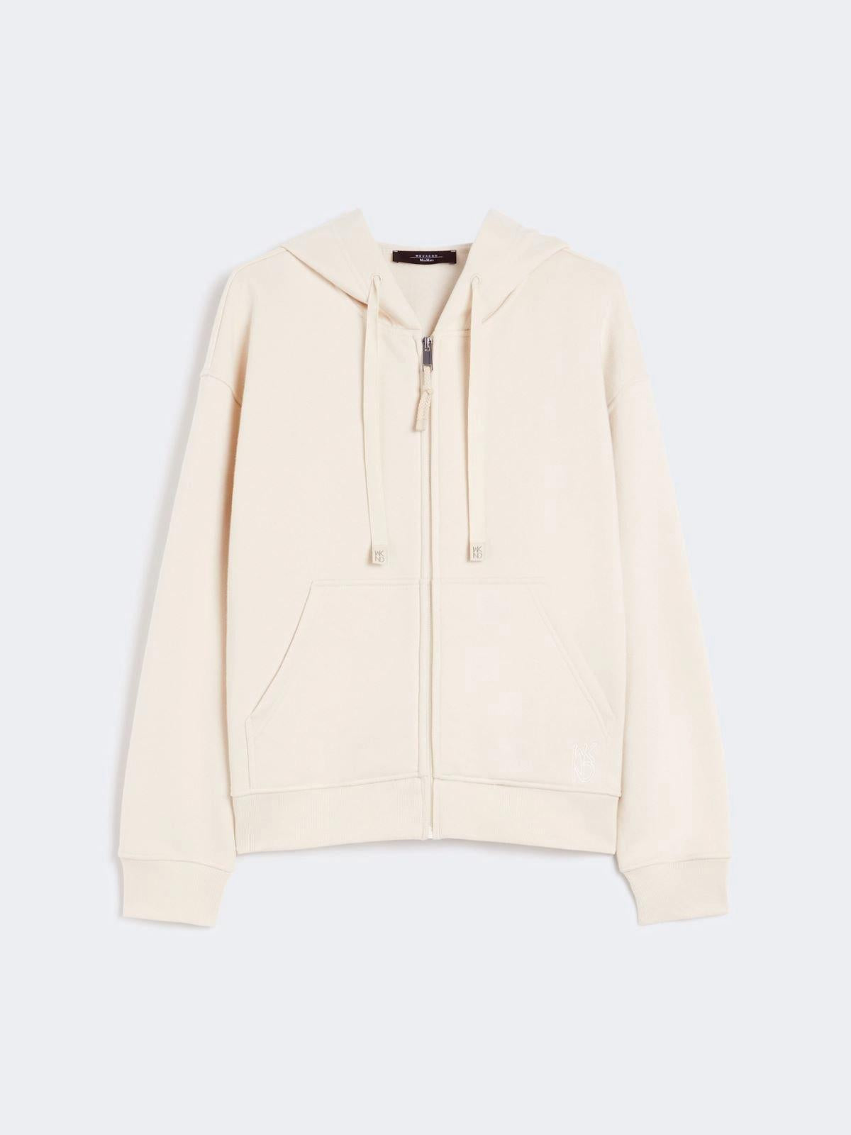 Felpa con zip in cotone CANE 001 WEEKEND