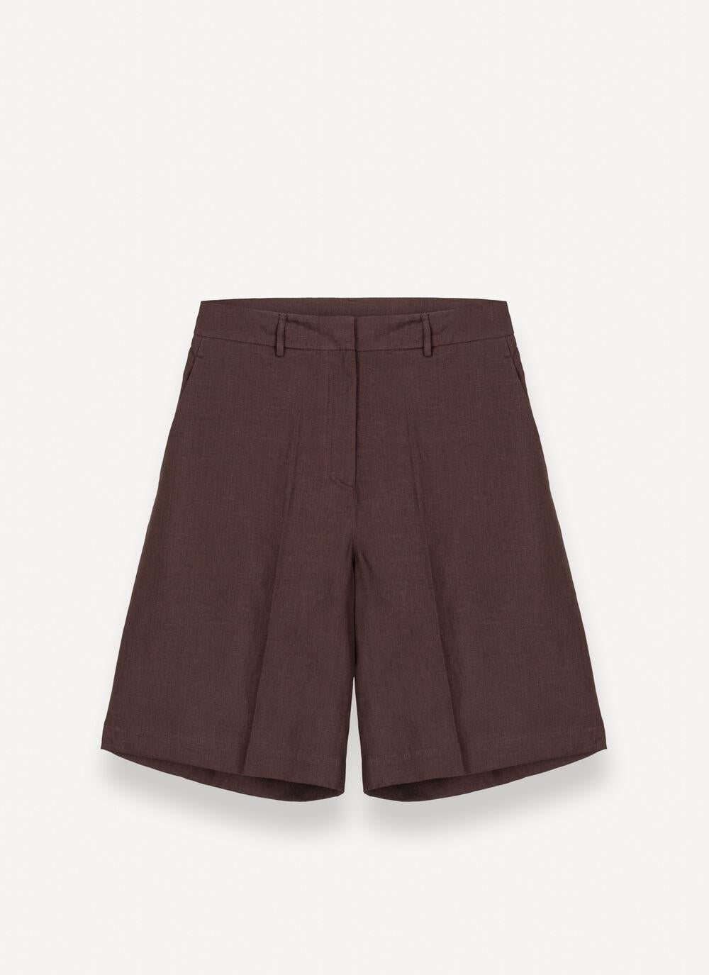 Bermuda in lino<BR/> 09526AZ 768 COLMAR