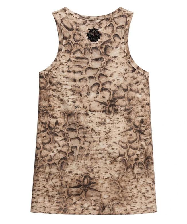 canotta con stampa pitonata<BR/><BR/> 106919A3DP CZ9 PINKO