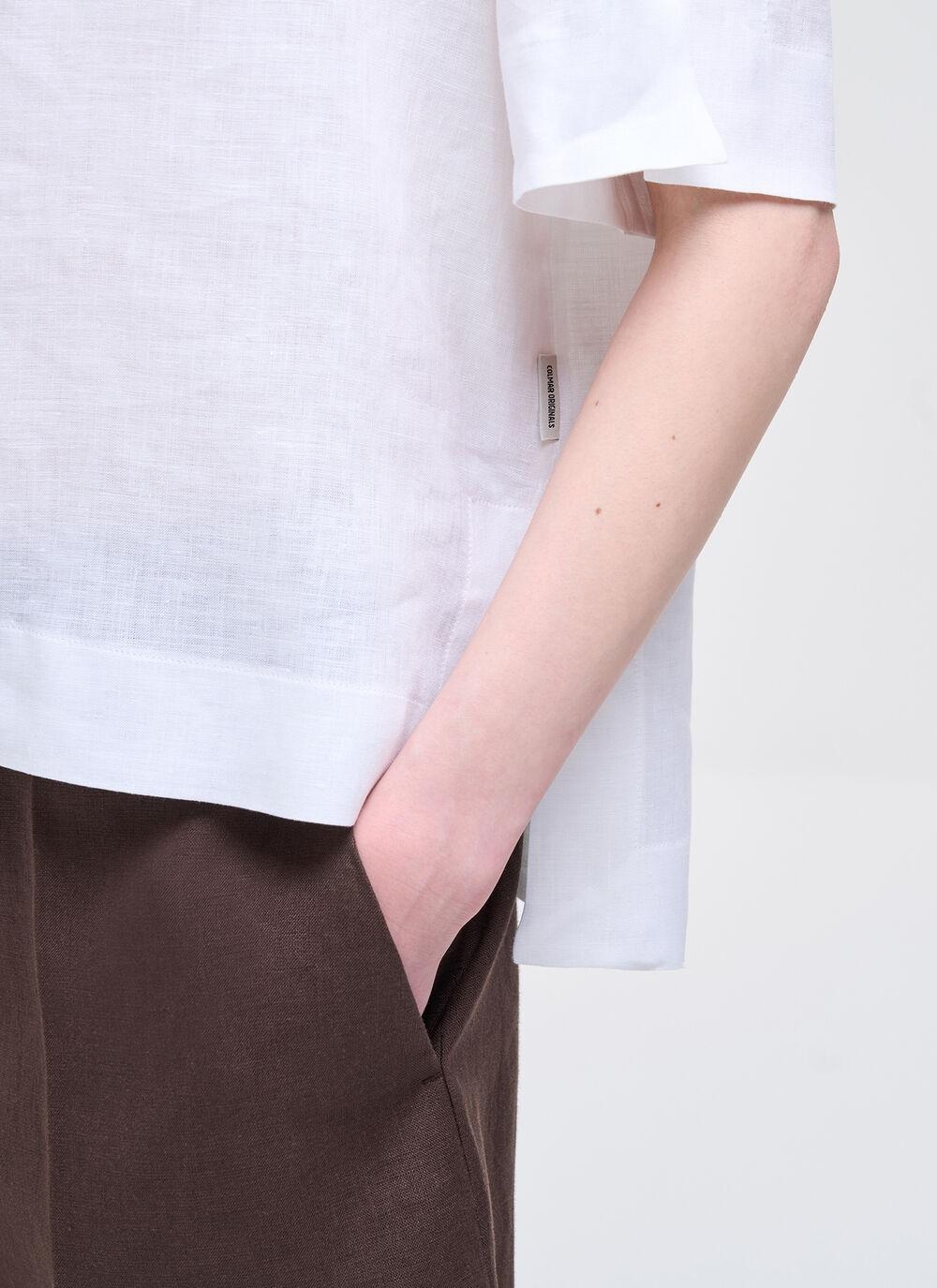 Camicia relaxed in lino<BR/> 84365AW 001 COLMAR