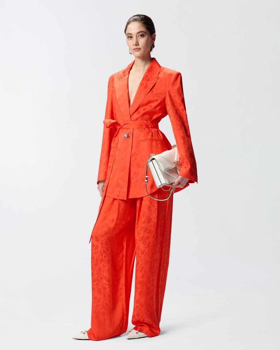 Giacca kimono in jacquard floreale<BR/> 106800A3AN A99 PINKO