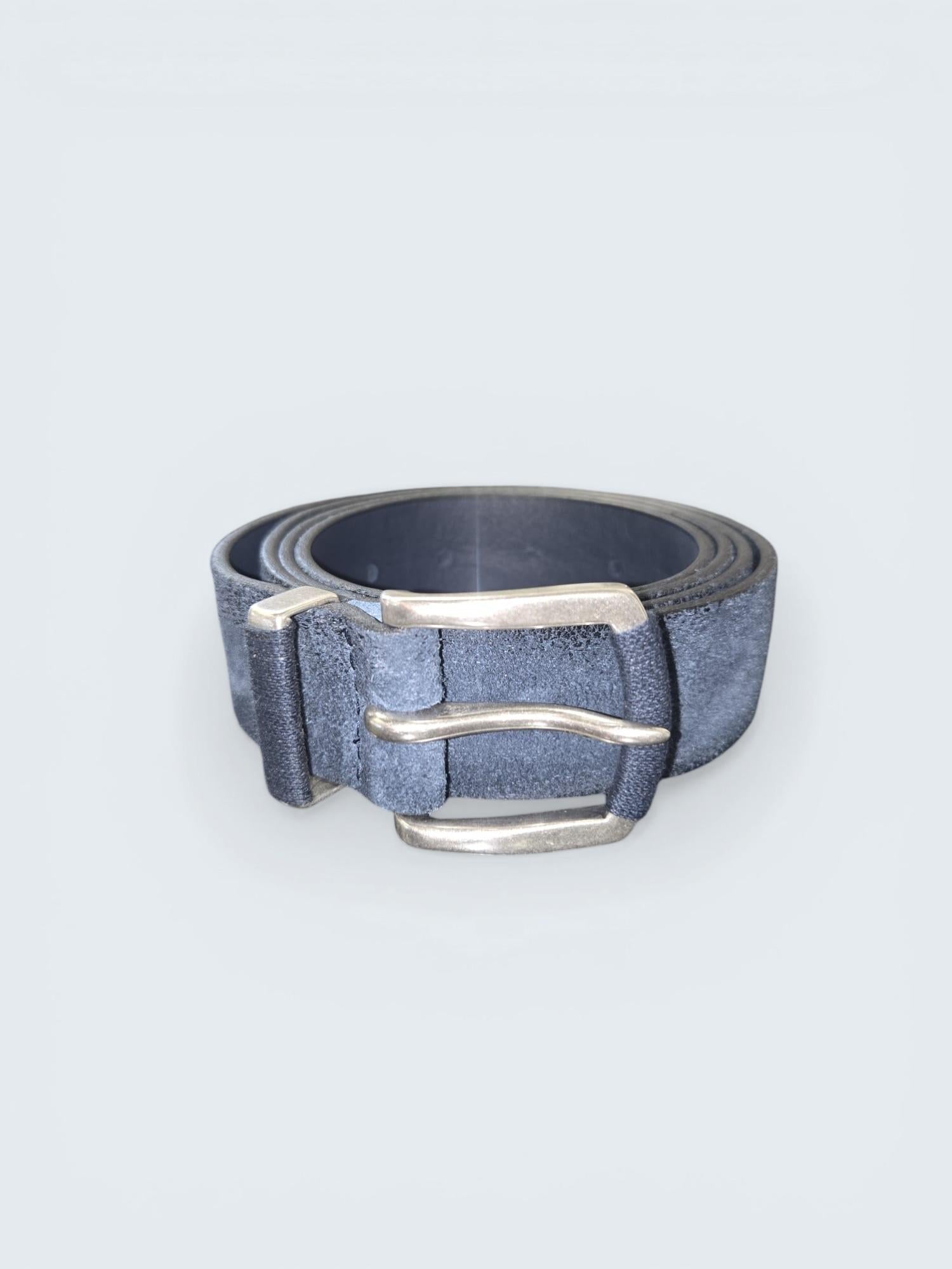 Cintura Hunting in suede 3,5 cm<BR/> U08380HNT BLU ORCIANI