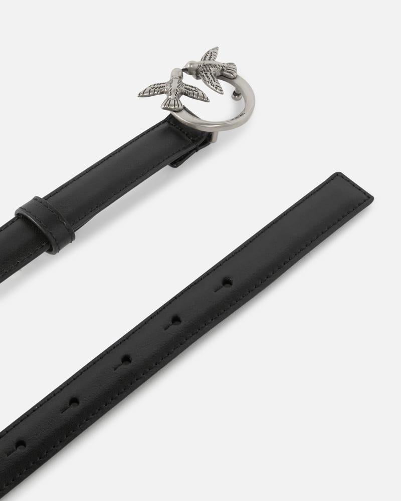 Cintura sottile Love Birds in pelle 2cm<BR/><BR/> 100143A0F1 Z99O PINKO