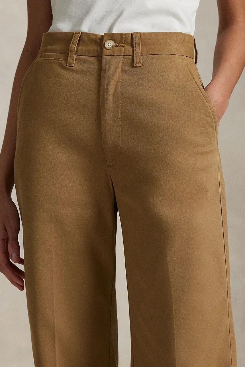 Pantaloni in Twill di Cotone Cropped 211873988 500 RALPH LAUREN