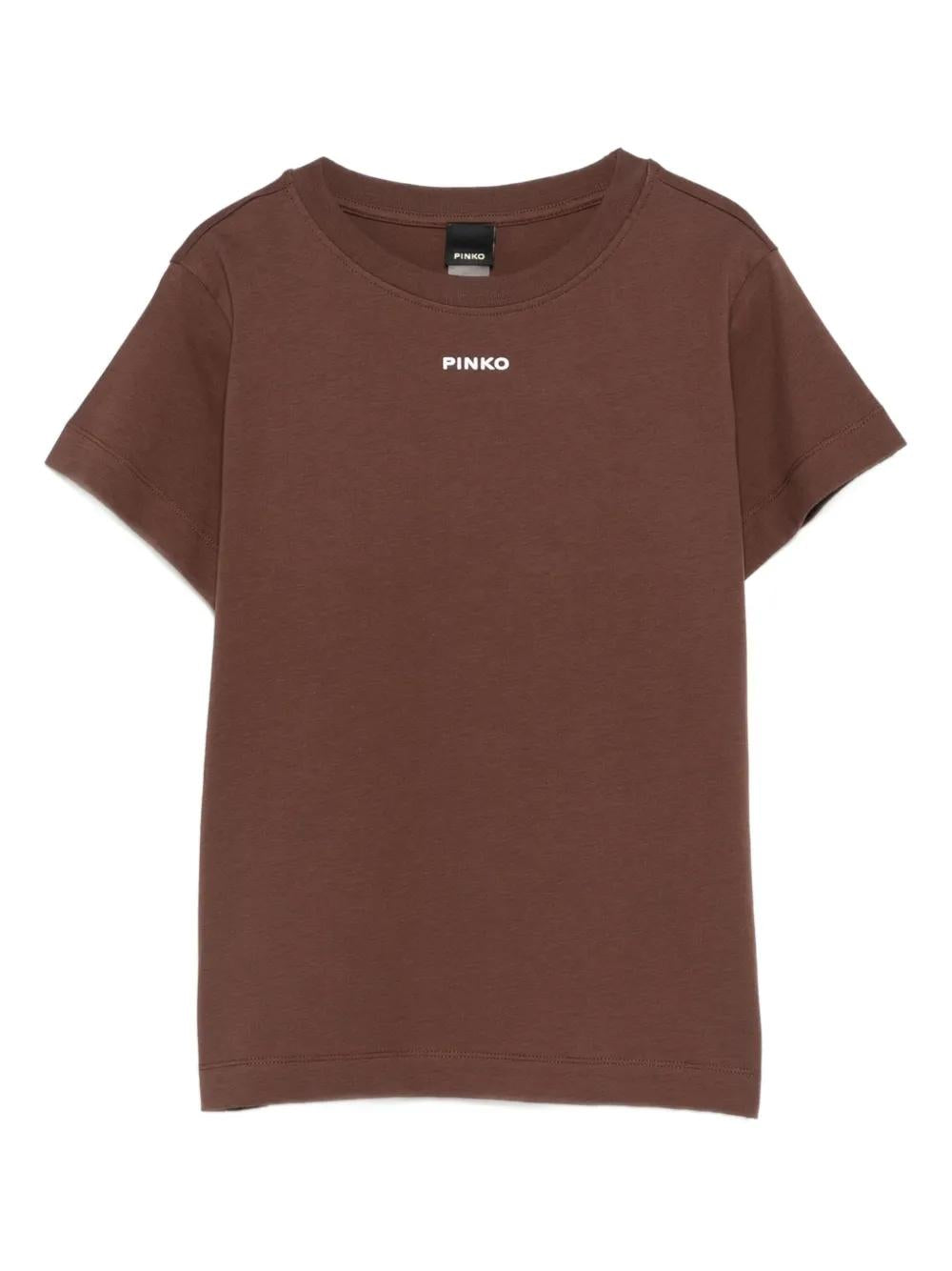 T-shirt con logo PINKO<BR/> 100373A34F L78 PINKO
