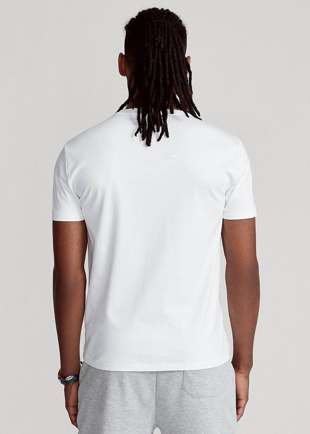 T-shirt in cotone con pony multicolor 710740727 002 RALPH LAUREN