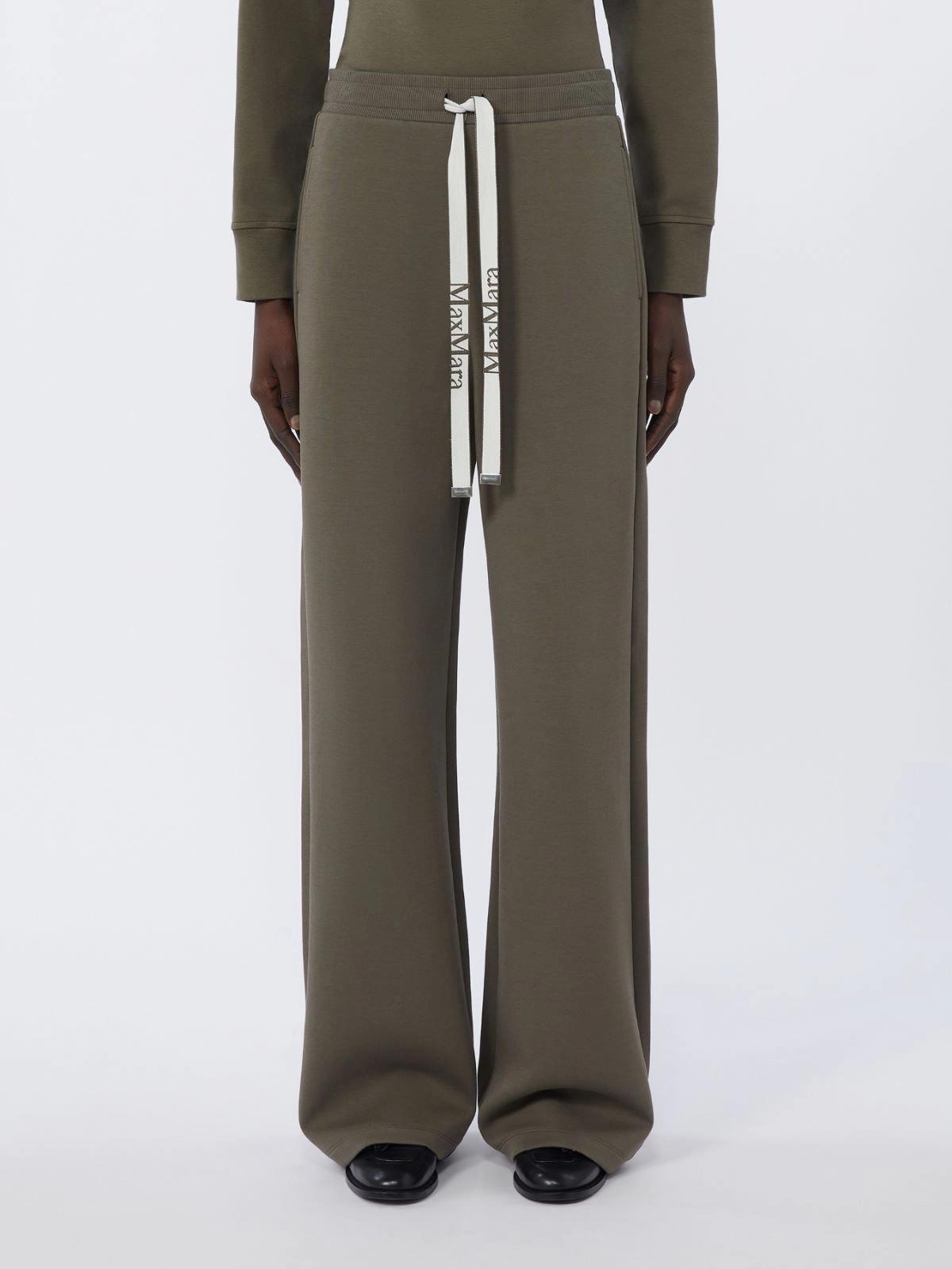 SMMBALI<BR/>Pantalone ampio in jersey - Verde kaki<BR/> SMMBALI 007 S MAX MARA