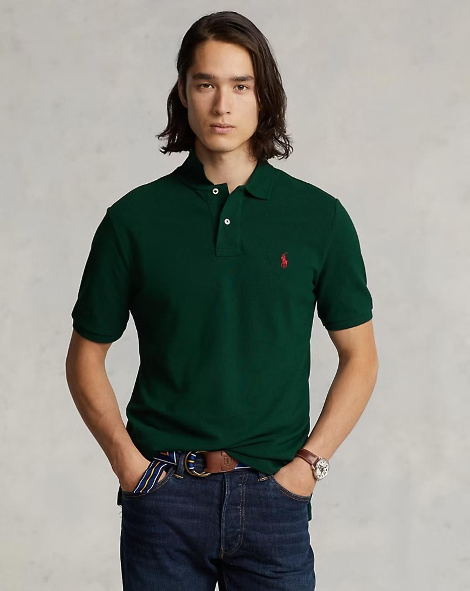 Polo uomo in cotone di piqué 710795080 018 RALPH LAUREN