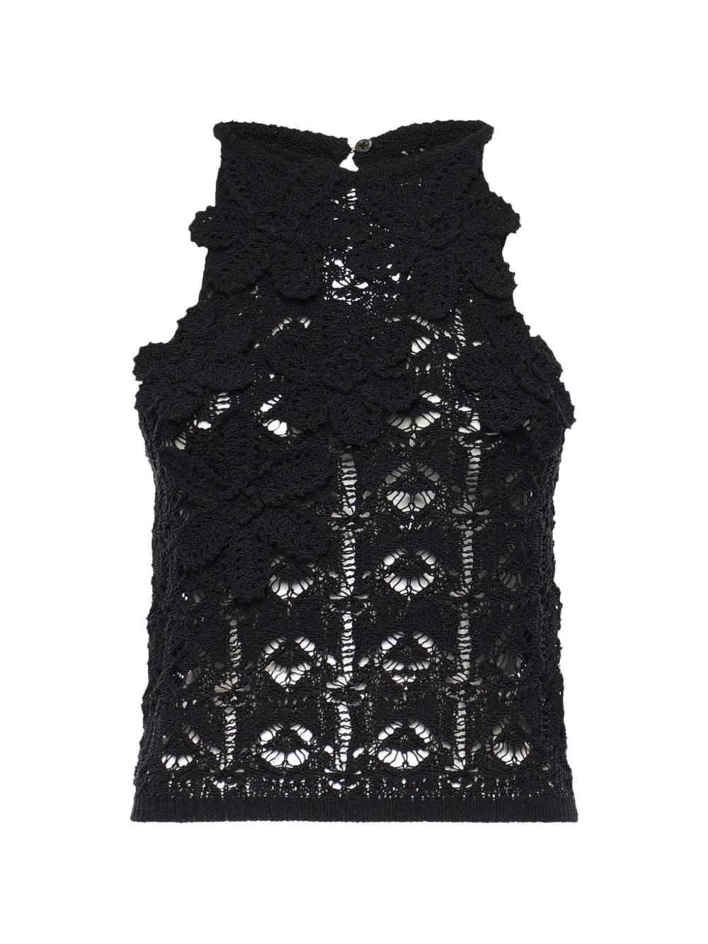 Top donna Nymphea Pinko in pizzo macramè 106863A3B8 Z99 PINKO