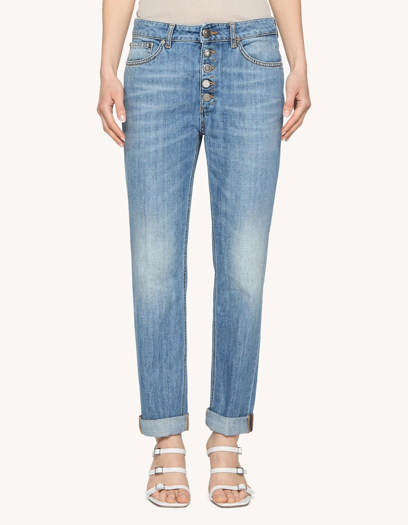 Jeans Koons 30 inches loose in denim fisso<BR/> DP26BLDF0263DIN8 800 DONDUP