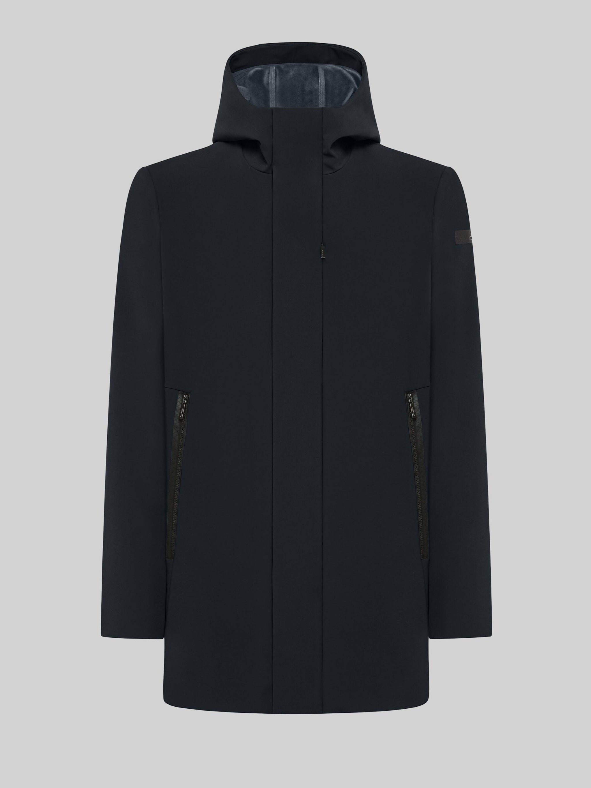 Giaccone uomo in tessuto tecnico con cappuccio