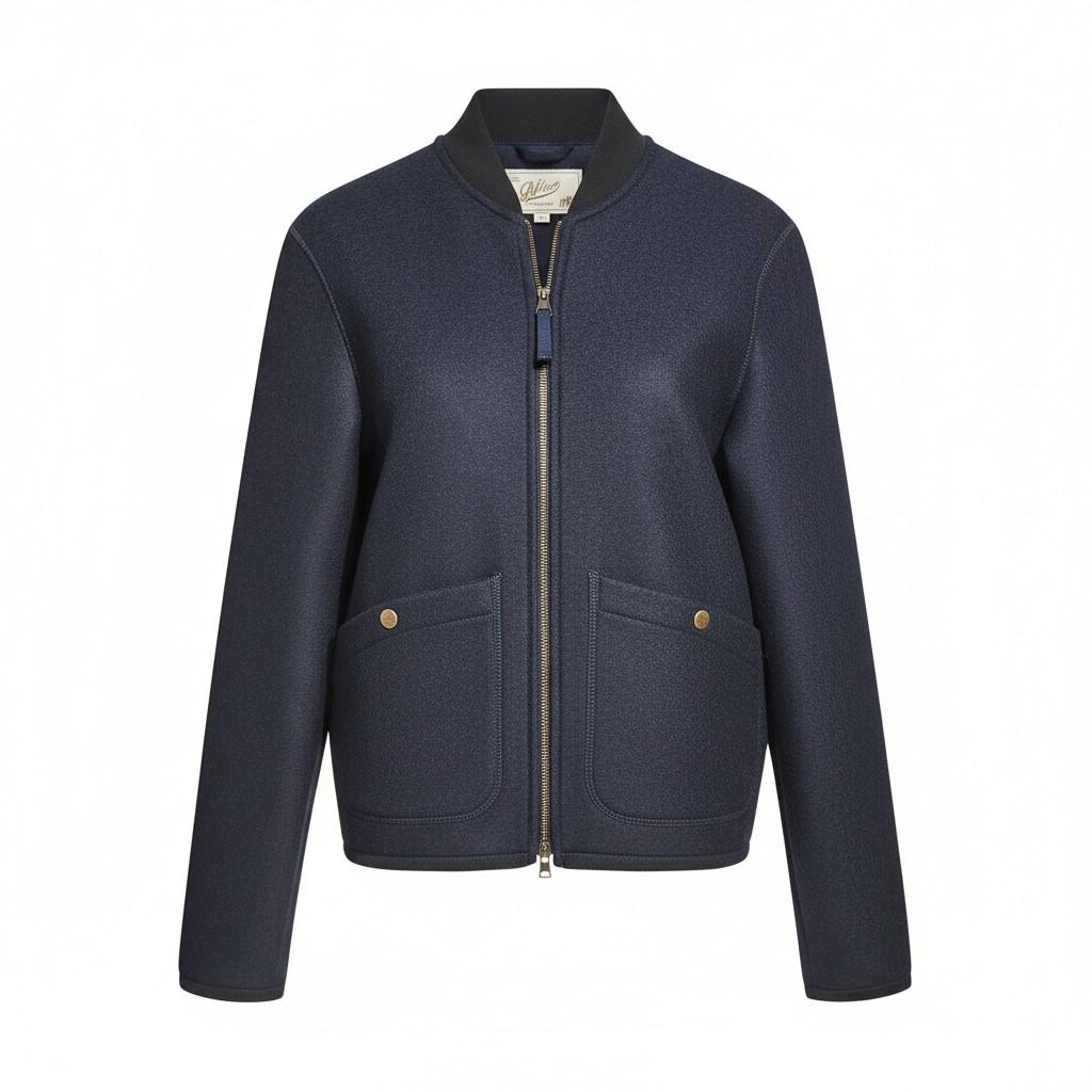 bomber in lana Bl'ker MOOSEBOILED NAVY BL'KER