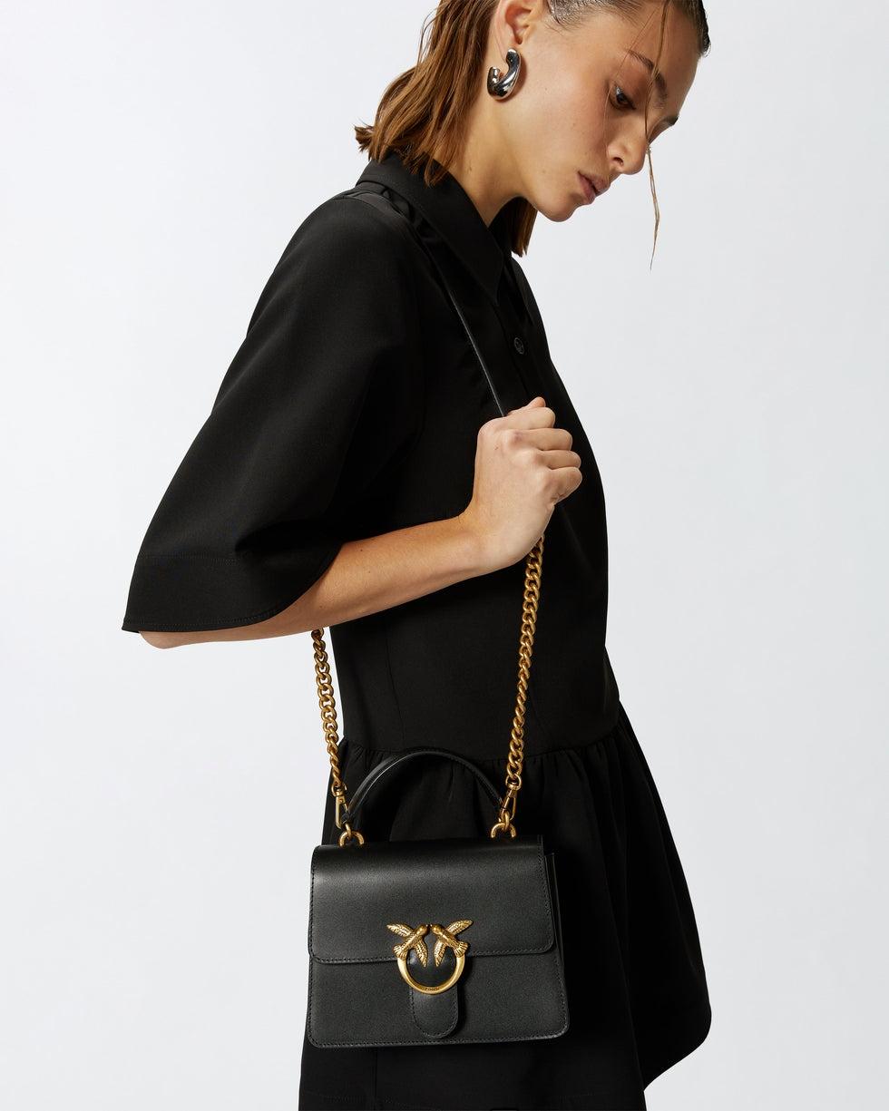 Borsa mini a mano Love Bag Top Handle in pelle<BR/> 100071A0F1 Z99Q PINKO