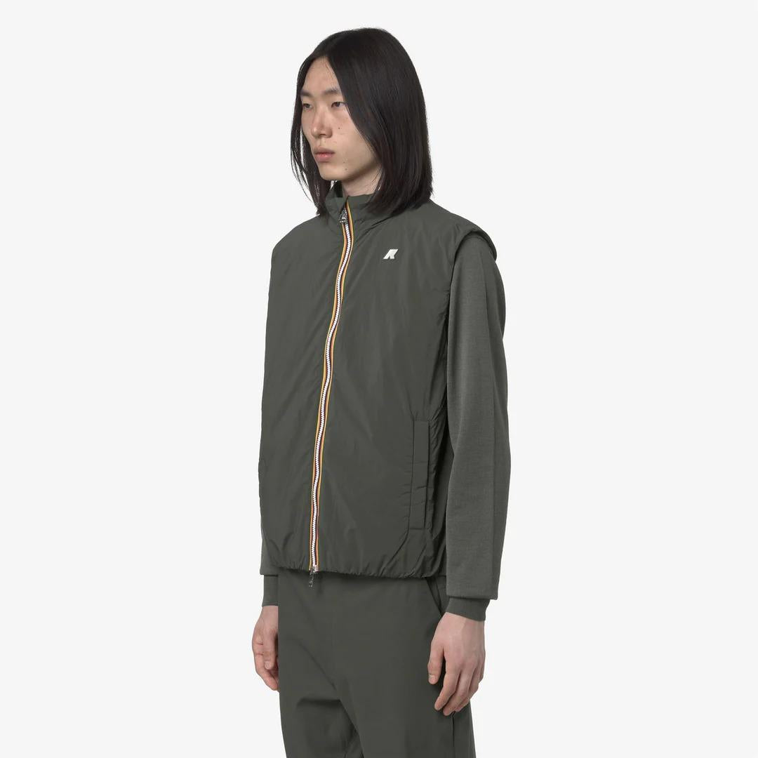 VALEN PLAIN WARM<BR/>GREEN BLACKISH<BR/>Giacca calda da uomo verde scuro K2136BW WMR K-WAY