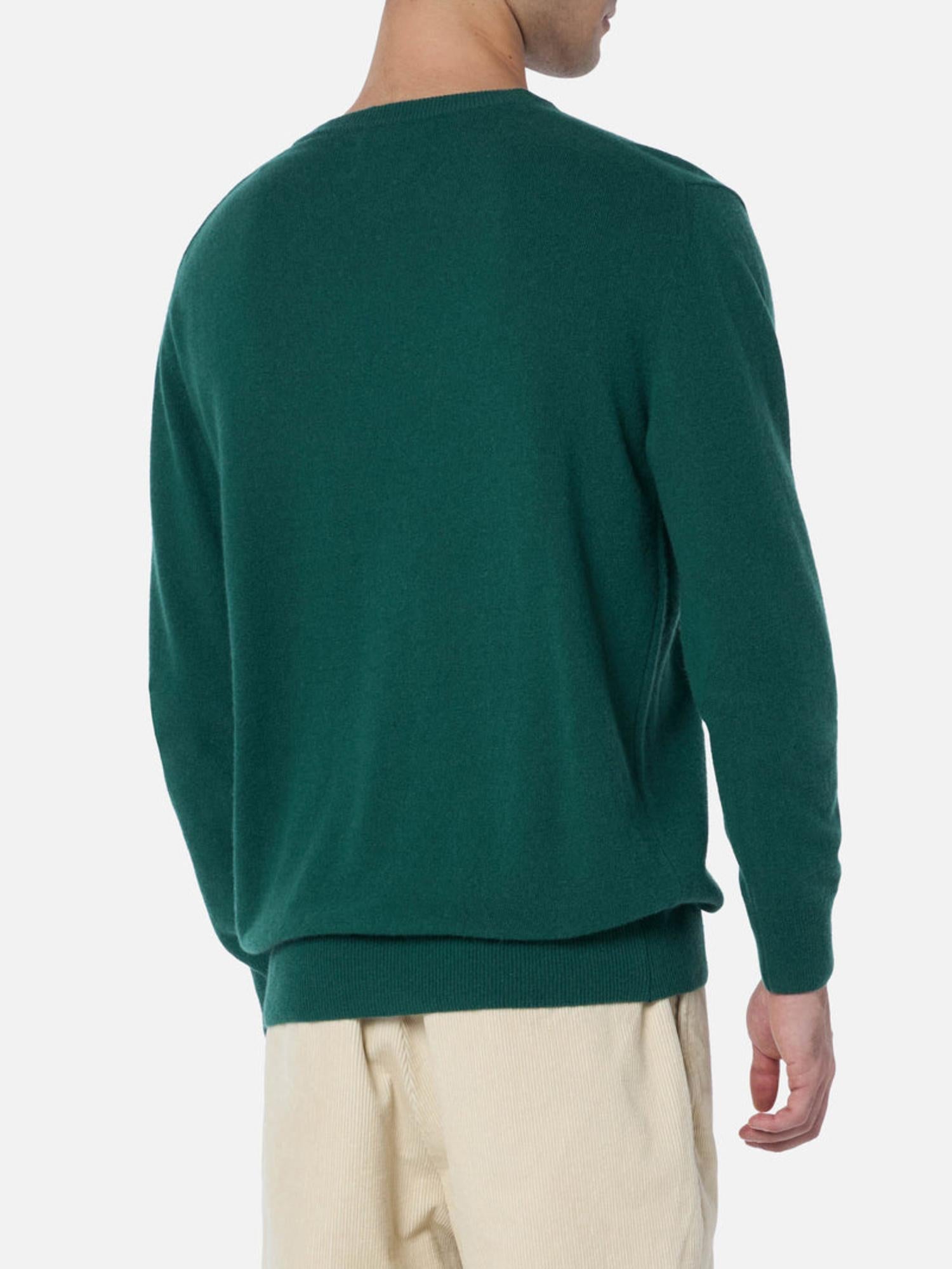 Maglione uomo in misto cashmere con scritta