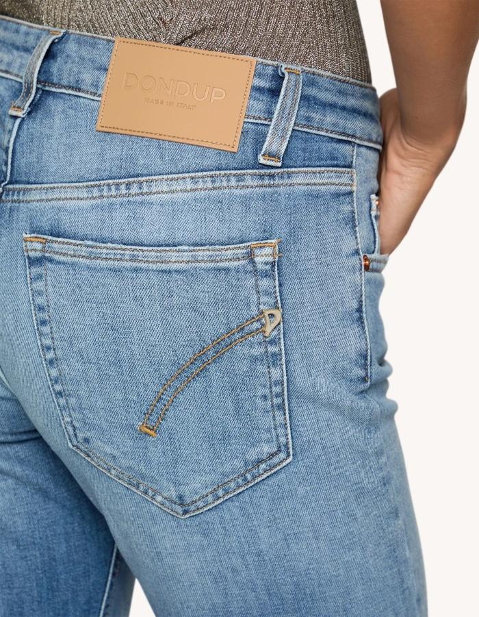 Jeans Coco slim in denim stretch organico<BR/> DP801DSK297DJ09 800 DONDUP