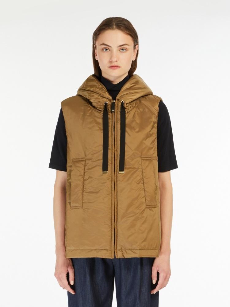 Gilet imbottito con cappuccio in tela antigoccia GREENGO 051 MAX MARA THE CUBE