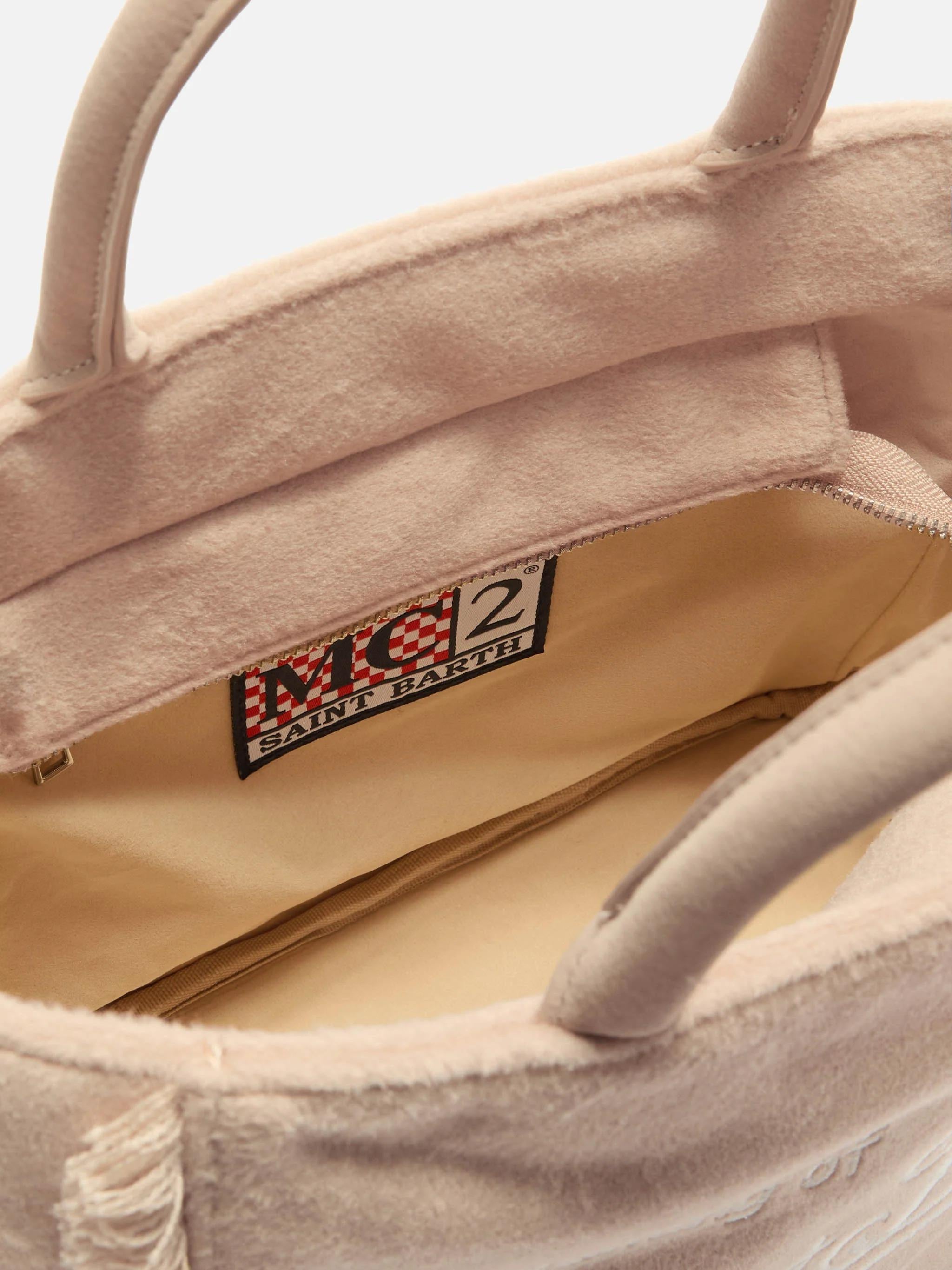 Borsa Colette Felt in misto lana beige COL0037 00296I MC2 SAINT BARTH