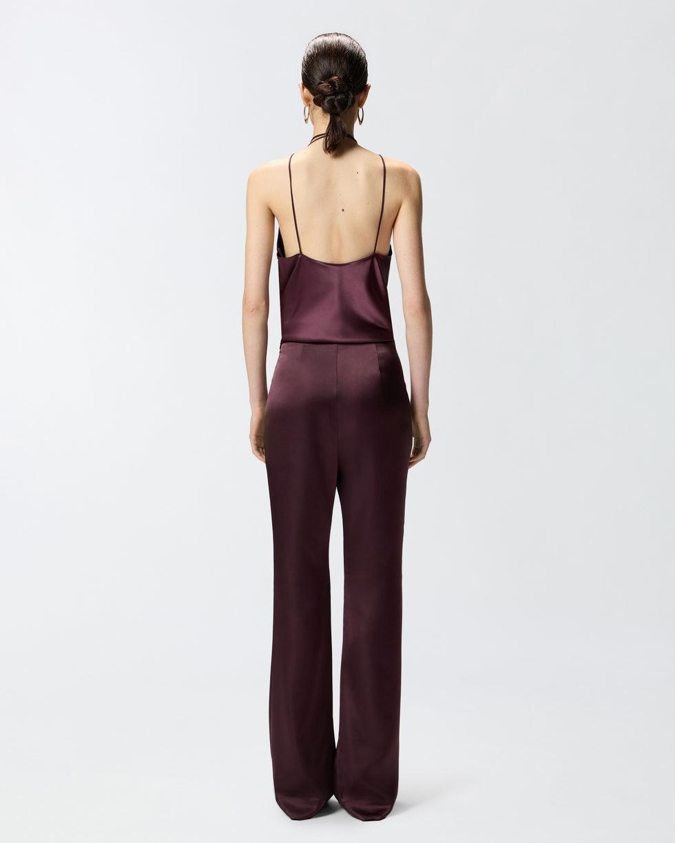 Pantaloni svasati in satin<BR/> 106434A361 R57 PINKO