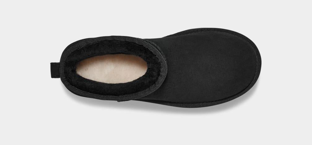 classic ultra mini platform in pelle scamosciata 1135092 BLK UGG