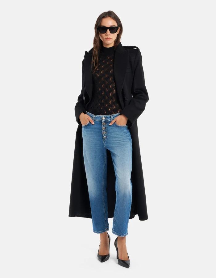 Jeans Koons loose in denim stretch<BR/> DP268BDS0345LG6 800 DONDUP