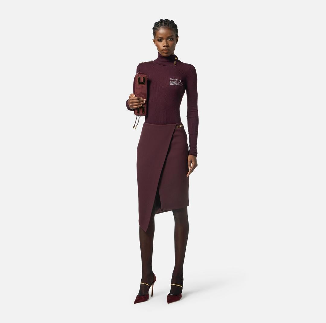 Dolcevita con dettaglio lettering<BR/> MK43B57E2 EA4 ELISABETTA FRANCHI
