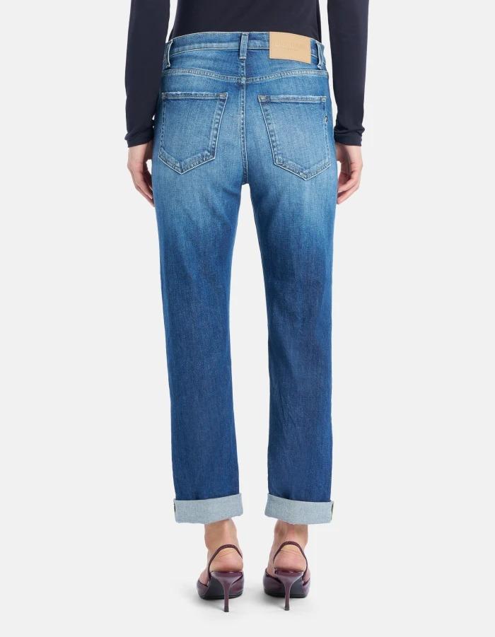 Jeans Icon regular in denim stretch responsabile<BR/> DP776DSK297J24 800 DONDUP