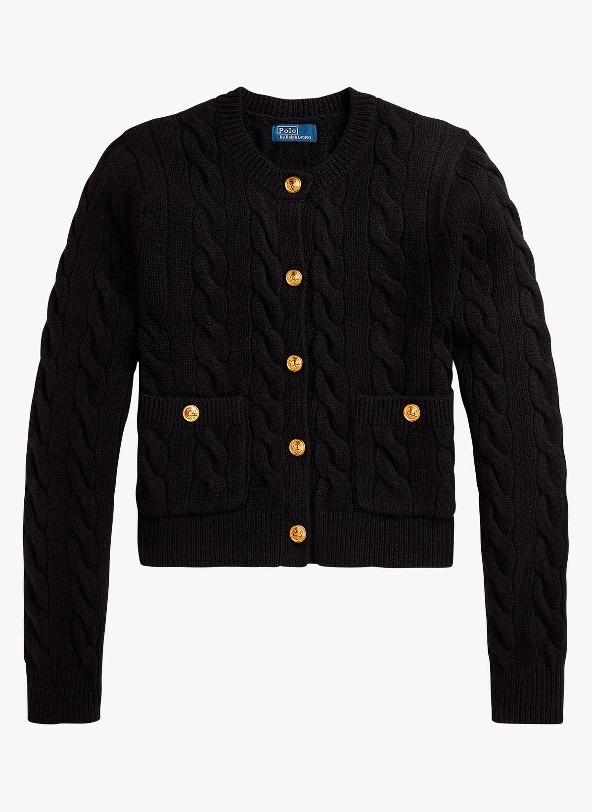 Cardigan girocollo in misto lana bottoni dorati 211978312 001 RALPH LAUREN