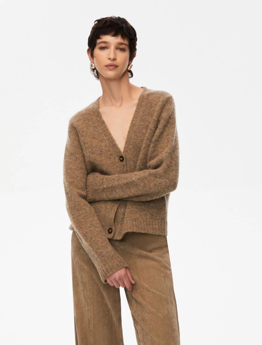 Cardigan in misto alpaca GENEPI 009 IBLUES