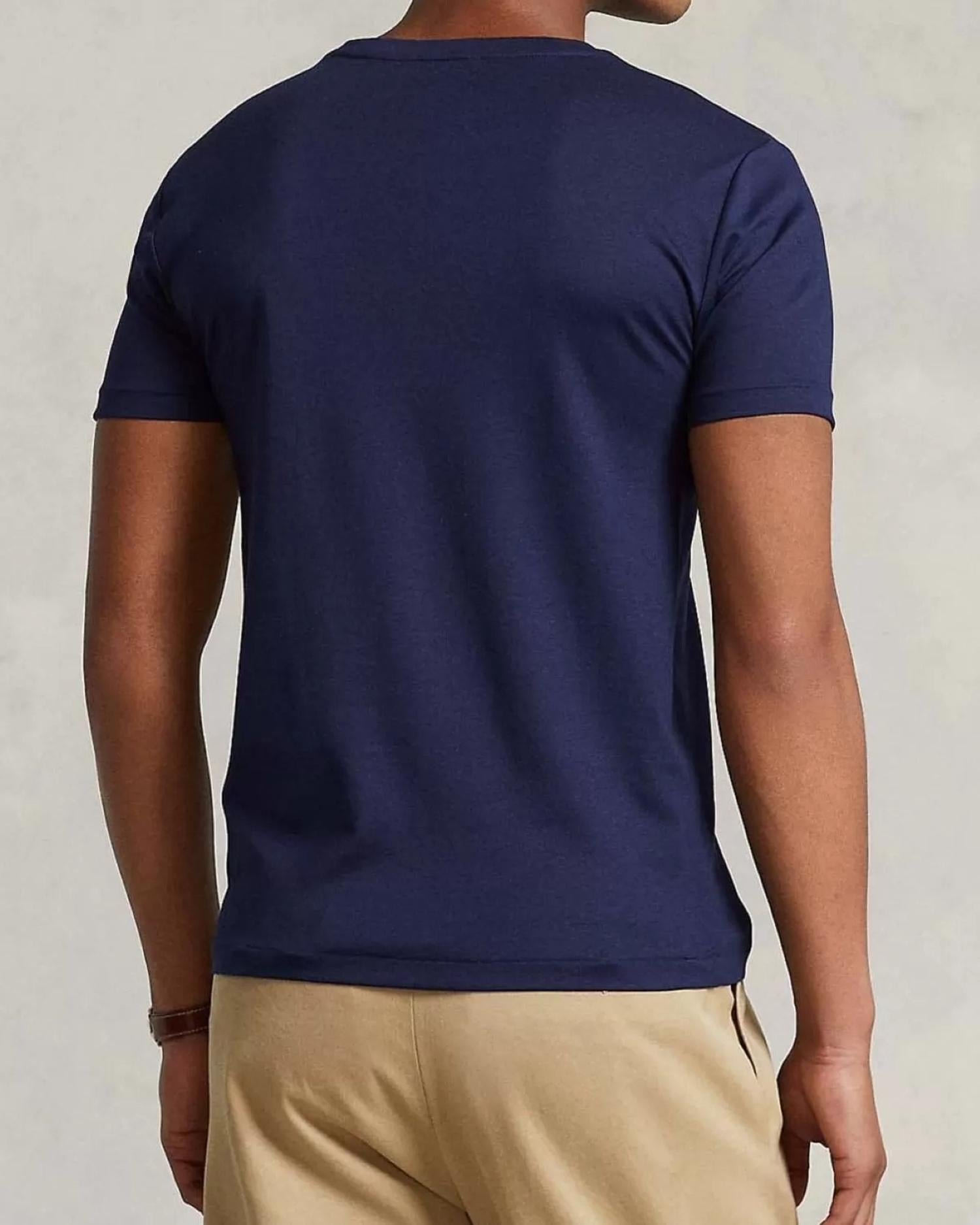 T-shirt in cotone con pony multicolor 710740727 003 RALPH LAUREN