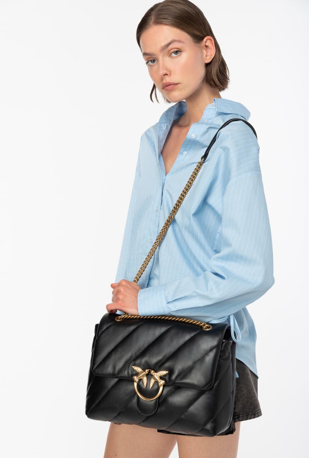 Borsa grande a tracolla Love Bag Puff Maxi Quilt<BR/> 100037A0F2 Z99Q PINKO
