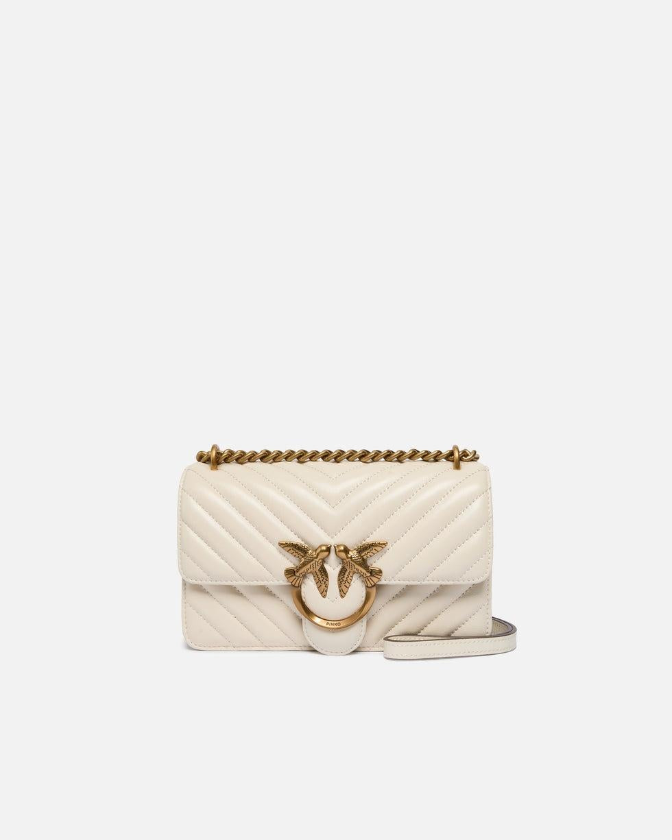 Borsa piccola a tracolla Love Bag One Chevron<BR/> 100074A0GK Z14Q PINKO