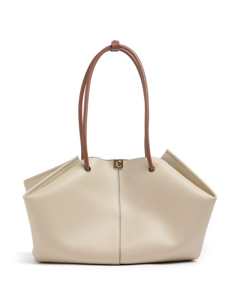 Kamy Borsa a spalla pelle a grana fine sandshell/cognac<BR/><BR/> E1U2L110201 881 COCCINELLE