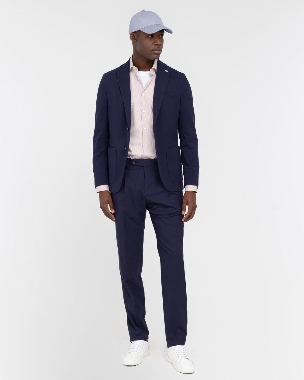 giacca jersey cotone piquet blu<BR/> 3832G2900MC253273 89 MANUEL RITZ